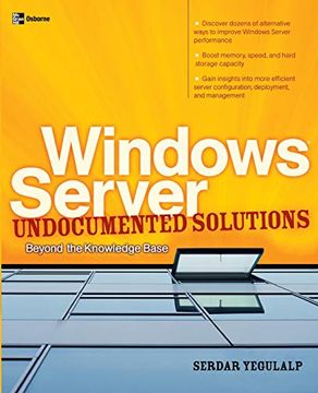 portada Windows Server Undocumented Solutions: Beyond the Knowledge Base (en Inglés)