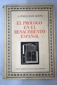 portada El prólogo en el renacimiento español