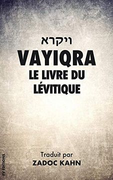 portada Vayiqra: Le Livre du Lévitique (in French)