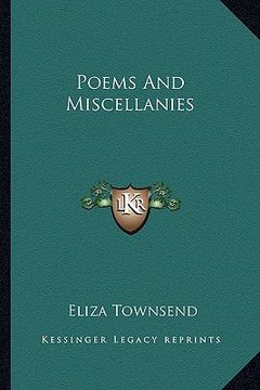 portada poems and miscellanies (en Inglés)