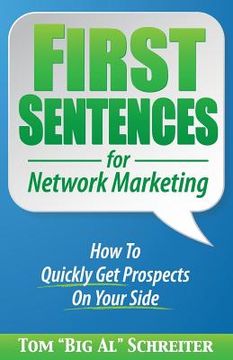portada First Sentences For Network Marketing (en Inglés)