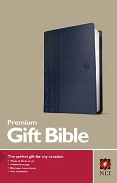portada Nlt Premium Gift Bible (Red Letter, Leatherlike, Blue) (en Inglés)