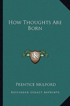 portada how thoughts are born (en Inglés)