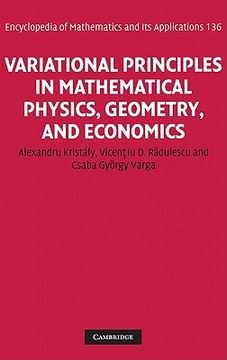 portada Variational Principles in Mathematical Physics, Geometry, and Economics Hardback (Encyclopedia of Mathematics and its Applications) (en Inglés)