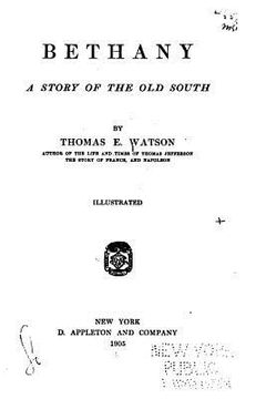 portada Bethany, A Story of the Old South (en Inglés)