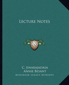portada lecture notes (in English)