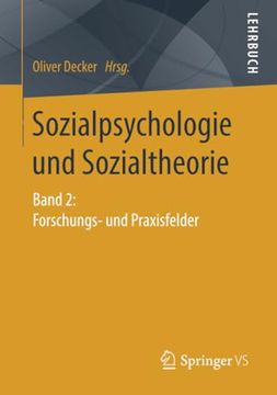 portada Sozialpsychologie und Sozialtheorie: Band 2: Forschungs- und Praxisfelder (en Alemán)