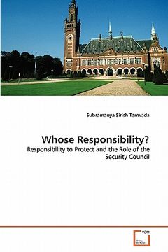 portada whose responsibility? (en Inglés)