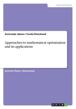 portada Approaches to mathematical optimization and its applications (in English)