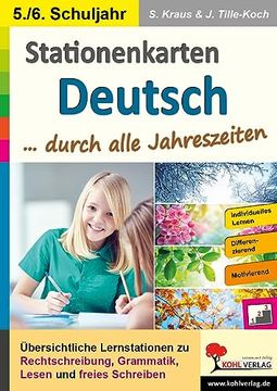 portada Stationenkarten Deutsch. Durch Alle Jahreszeiten / Klasse 5-6 (en Alemán)