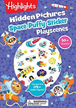 portada Space Hidden Pictures Puffy Sticker Playscenes (Highlights Puffy Sticker Playscenes) (en Inglés)