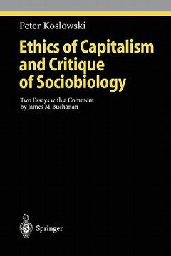 portada ethics of capitalism and critique of sociobiology