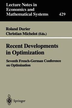 portada recent developments in optimization (in English)