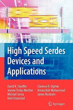 portada high speed serdes devices and applications (en Inglés)