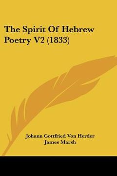 portada the spirit of hebrew poetry v2 (1833) (in English)
