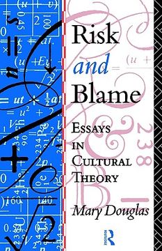 portada risk and blame: essays in cultural theory (in English)