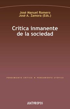 portada Critica Inmanente de la Sociedad (in Spanish)