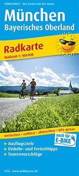 portada München - Bayerisches Oberland: Radkarte mit Ausflugszielen, Einkehr- & Freizeittipps, Wetterfest, Reissfest, Abwischbar, Gps-Genau. 1: 100000 (Radkarte: Rk) (en Alemán)
