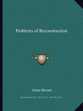 portada problems of reconstruction (en Inglés)