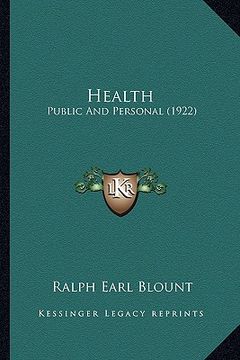 portada health: public and personal (1922) (en Inglés)