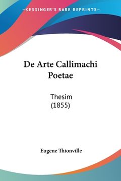 portada De Arte Callimachi Poetae: Thesim (1855) (in Latin)