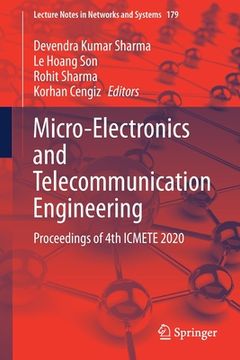 portada Micro-Electronics and Telecommunication Engineering: Proceedings of 4th Icmete 2020 (in English)