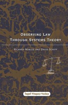portada observing law through systems theory (en Inglés)