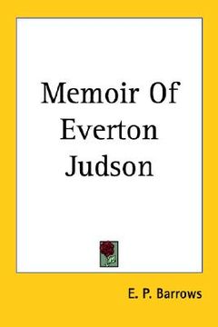 portada memoir of everton judson (en Inglés)