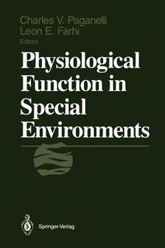 portada physiological function in special environments (en Inglés)