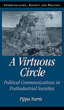 portada A Virtuous Circle Hardback: Political Communications in Postindustrial Societies (Communication, Society and Politics) (en Inglés)