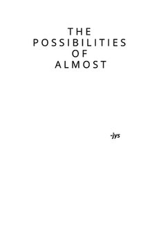 portada The Possibilities of Almost