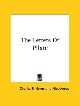 portada the letters of pilate