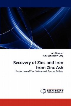 portada recovery of zinc and iron from zinc ash (en Inglés)