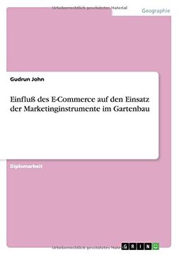portada Einfluß des E-Commerce auf den Einsatz der Marketinginstrumente im Gartenbau (German Edition)