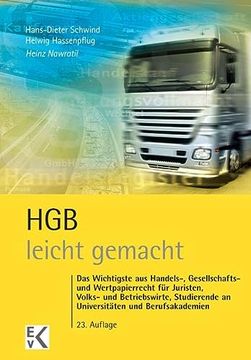 portada Hgb - Leicht Gemacht: Das Wichtigste aus Handels-, Gesellschafts- und Wertpapierrecht für Juristen, Volks- und Betriebswirte, Studierende an Universitäten und Berufsakademien. (in German)
