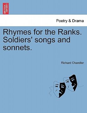 portada rhymes for the ranks. soldiers' songs and sonnets. (en Inglés)