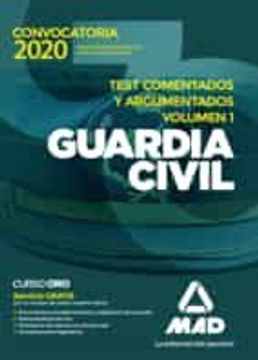 portada Guardia Civil. Test Comentados y Argumentados Volumen 1