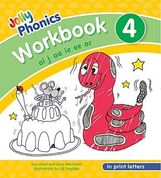 portada Jolly Phonics Workbook 4 in Print Letters: In Print Letters (Jolly Phonics Workbooks, set of 1-7) (en Inglés)