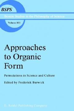 portada approaches to organic form: permutations in science and culture (in English)