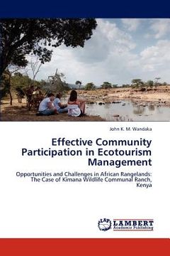portada effective community participation in ecotourism management (en Inglés)