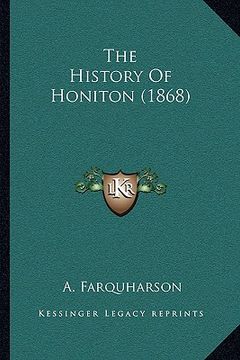 portada the history of honiton (1868) (en Inglés)
