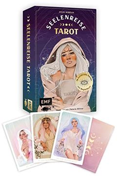 portada Tarot-Kartenset: Seelenreise Tarot: 78 Kunstvoll Illustrierte Karten mit Goldrand und Begleitbuch (en Alemán)