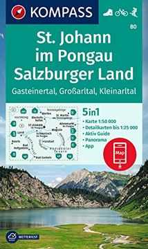 portada Kompass Wanderkarte 80 st. Johann im Pongau, Salzburger Land 1: 50. 000 (en Alemán)