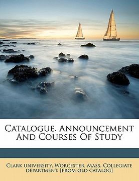 portada catalogue. announcement and courses of study