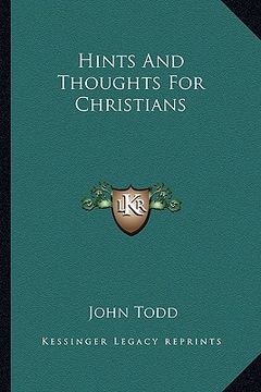 portada hints and thoughts for christians