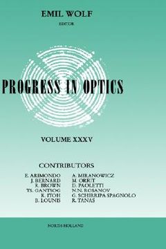 portada progress in optics volume 35 (en Inglés)