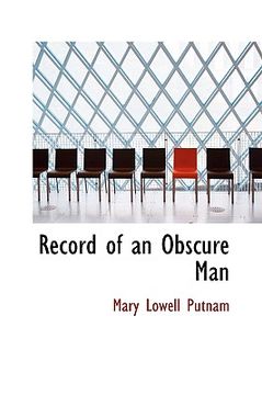 portada record of an obscure man (en Inglés)