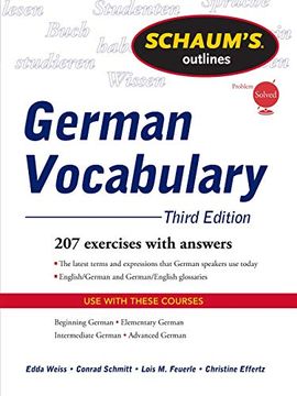 portada Schaum's Outline of German Vocabulary, 3ed (Schaum's Outline Series) (en Inglés)