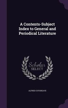 portada A Contents-Subject Index to General and Periodical Literature (en Inglés)