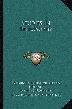 portada studies in philosophy (en Inglés)